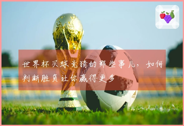 世界杯买球竞猜的那些事儿，如何判断胜负让你赢得更多